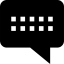 Sms Text Messaging Glyph icon 64x64